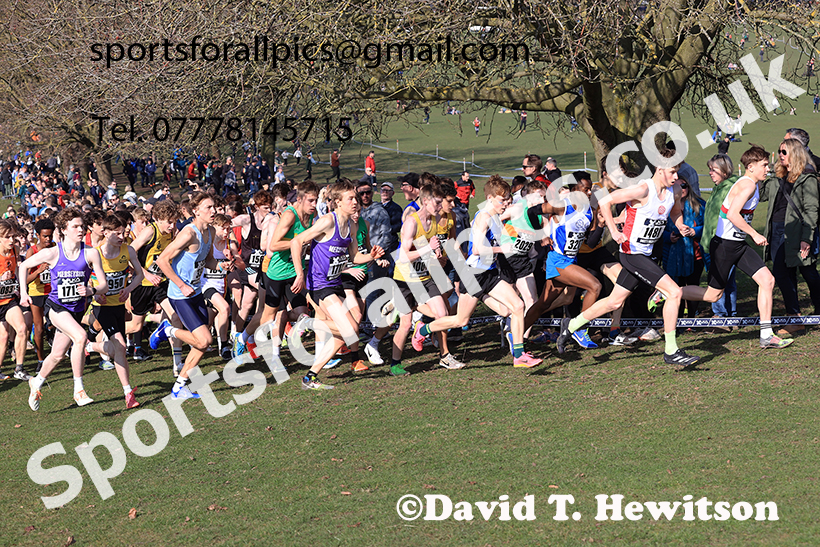 Boys under-15s 2025 UK CAU Inter Counties Cross Country Champs., Wollaton Park, Nottingham. Photo: David T. Hewitson/Sports for All Pics